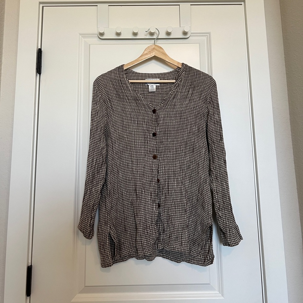 Pendleton Black and White Checkered Button Down Shirt